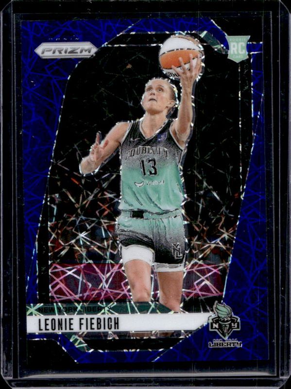 Leonie Fiebich 2024 Prizm WNBA #30 Blue Velocity RAW