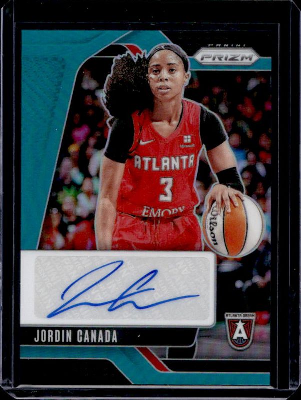 Jordin Canada 2024 Prizm WNBA #SG-JC Signatures - Teal /35 RAW