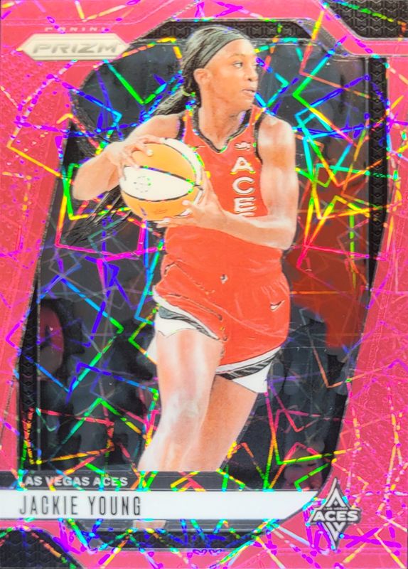 Jackie Young 2024 Prizm WNBA #1 Pink Velocity /79 RAW