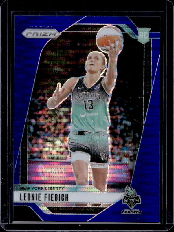 Leonie Fiebich 2024 Prizm WNBA #30 Blue Pulsar /199 RAW
