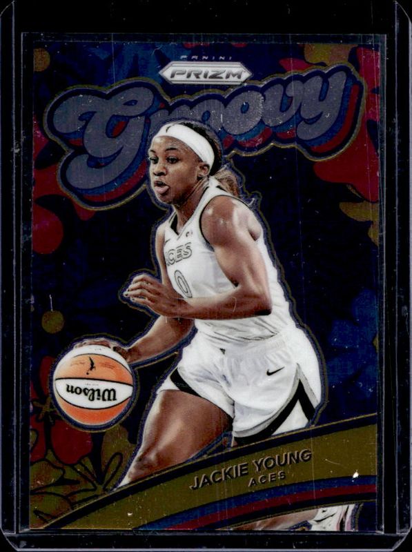 Jackie Young 2024 Prizm WNBA #6 Groovy RAW