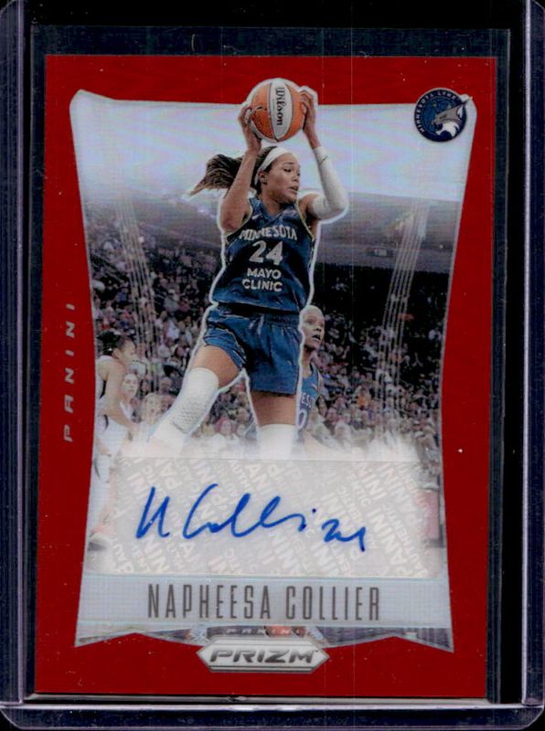 Napheesa Collier 2024 Prizm WNBA #TB-NC Throwback Signatures - Red /99 RAW