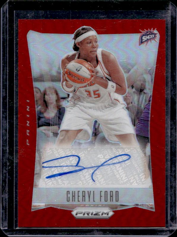 Cheryl Ford 2024 Prizm WNBA #TB-CF Throwback Signatures - Red /99 RAW