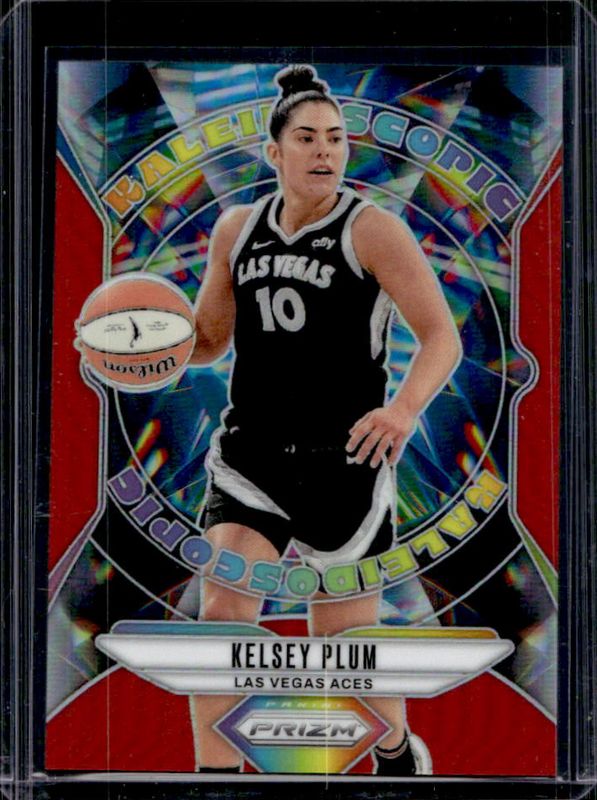 Kelsey Plum 2024 Prizm WNBA #5 Kaleidoscopic - Red /99 RAW