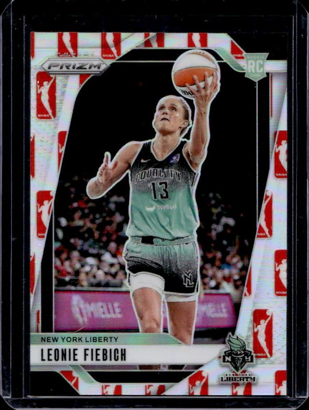 Leonie Fiebich 2024 Prizm WNBA #30 WNBA Logo RAW