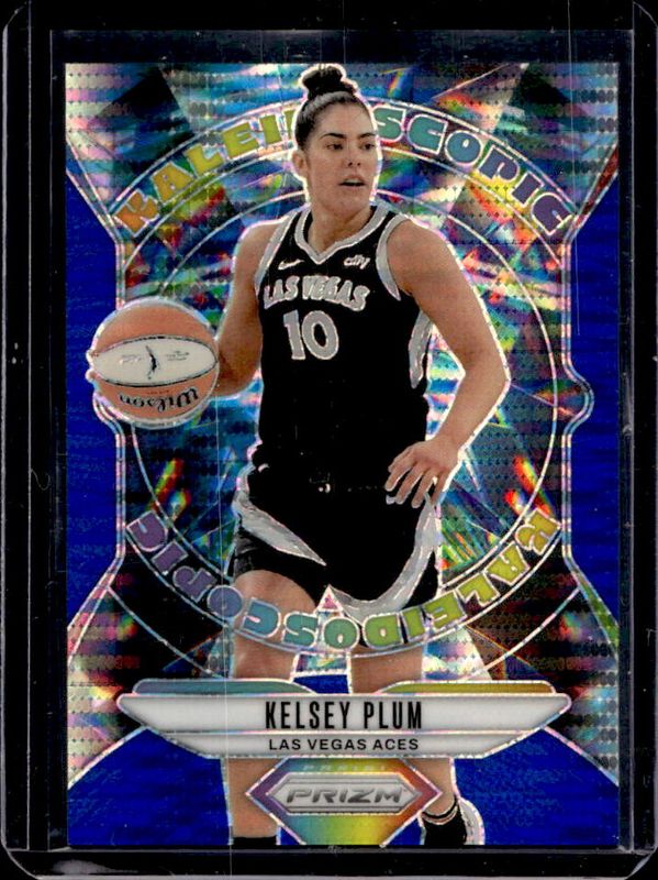 Kelsey Plum 2024 Prizm WNBA #5 Kaleidoscopic - Blue Pulsar /199 RAW