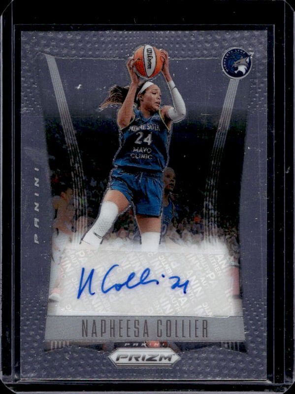 Napheesa Collier 2024 Prizm WNBA #TB-NC Throwback Signatures RAW