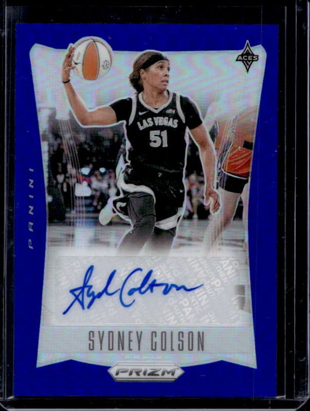 Sydney Colson 2024 Prizm WNBA #TB-SYC Throwback Signatures - Blue /75 RAW