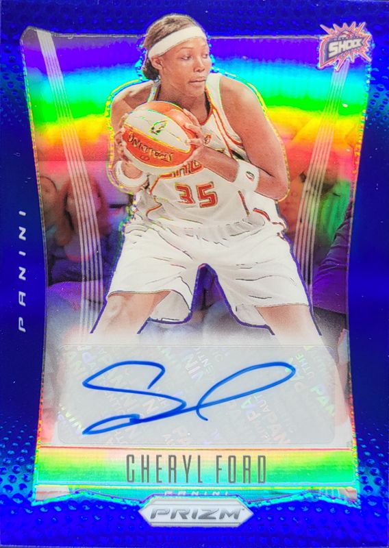 Cheryl Ford 2024 Prizm WNBA #TB-CF Throwback Signatures - Blue /75 RAW