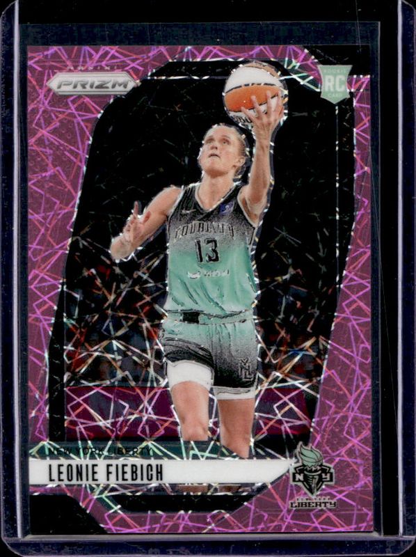 Leonie Fiebich 2024 Prizm WNBA #30 Pink Velocity /79 RAW
