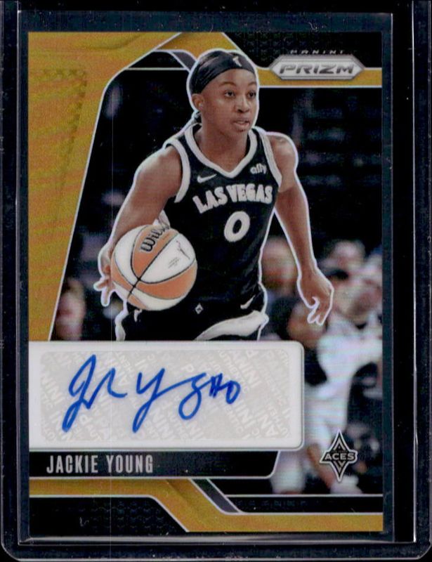 Jackie Young 2024 Prizm WNBA #SG-JY Signatures - Gold /10 RAW