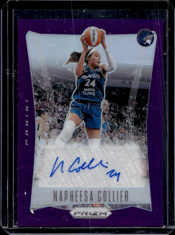 Napheesa Collier 2024 Prizm WNBA #TB-NC Throwback Signatures - Purple /49 RAW