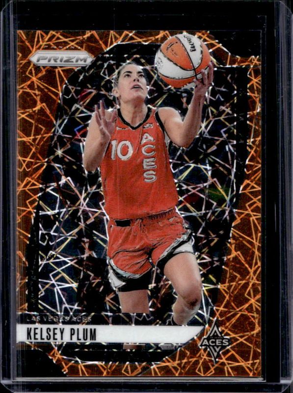 Kelsey Plum 2024 Prizm WNBA #77 Orange Velocity RAW
