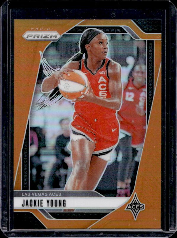 Jackie Young 2024 Prizm WNBA #1 Orange /99 RAW