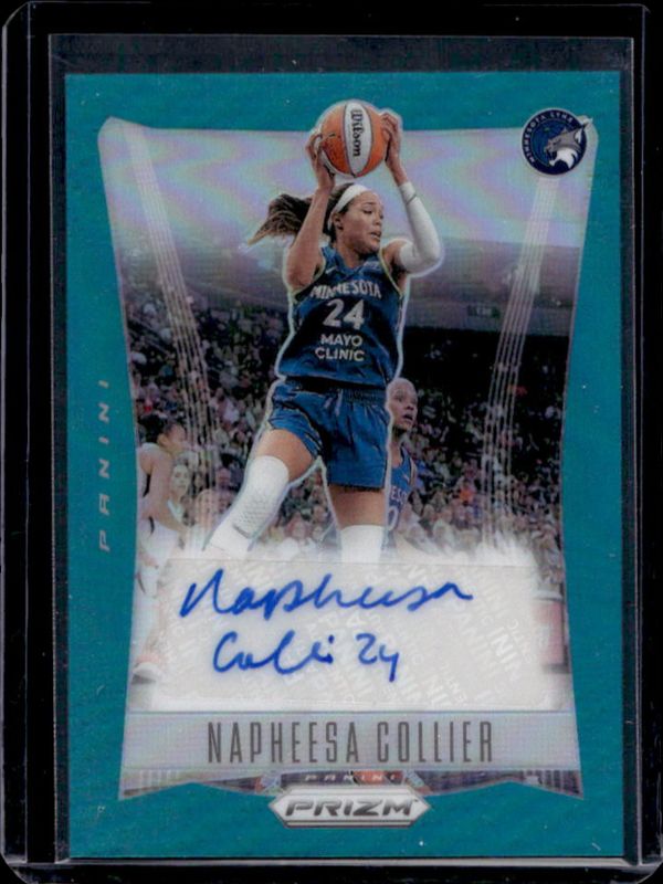 Napheesa Collier 2024 Prizm WNBA #TB-NC Throwback Signatures - Teal /35 RAW