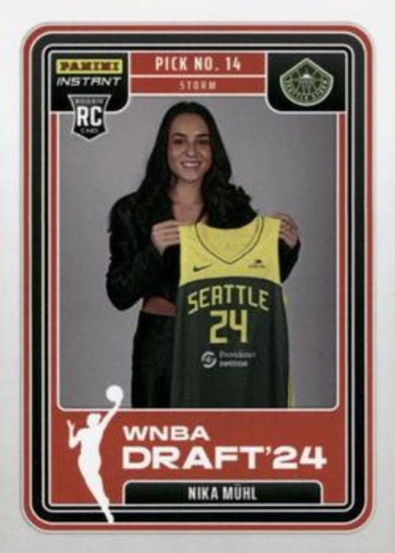 Nika Muhl 2024 Panini Instant WNBA #DN-8 Draft Night Rookie RAW