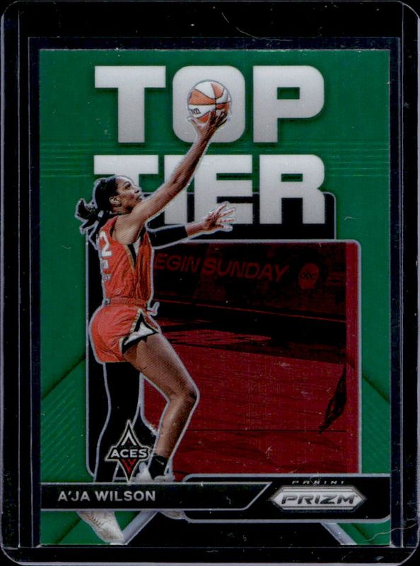A'ja Wilson 2023 Prizm WNBA #6 Top Tier - Green RAW