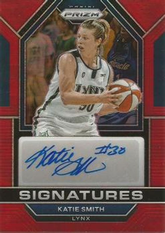Katie Smith 2023 Prizm WNBA #SG-KSM Signatures - Red /99 RAW