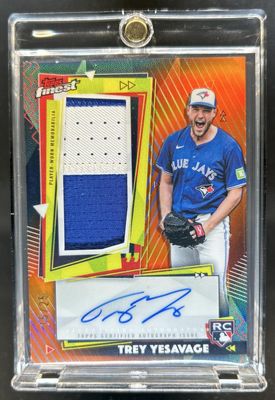 2026 Topps Finest #RPA-TY Finest Rookie Patch Autographs - Orange Refractor /25