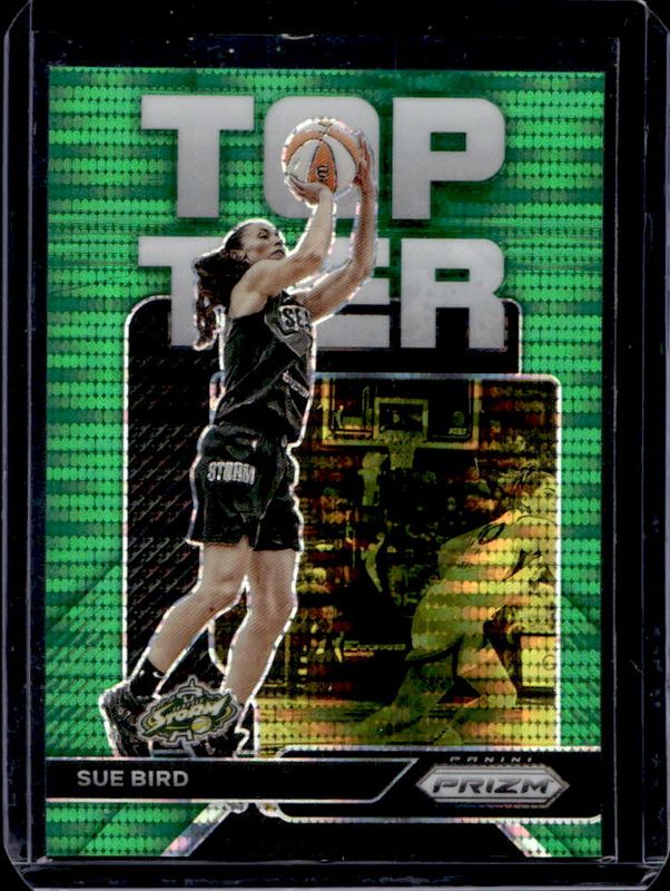 Sue Bird 2023 Prizm WNBA #11 Top Tier - Green Pulsar /25 RAW