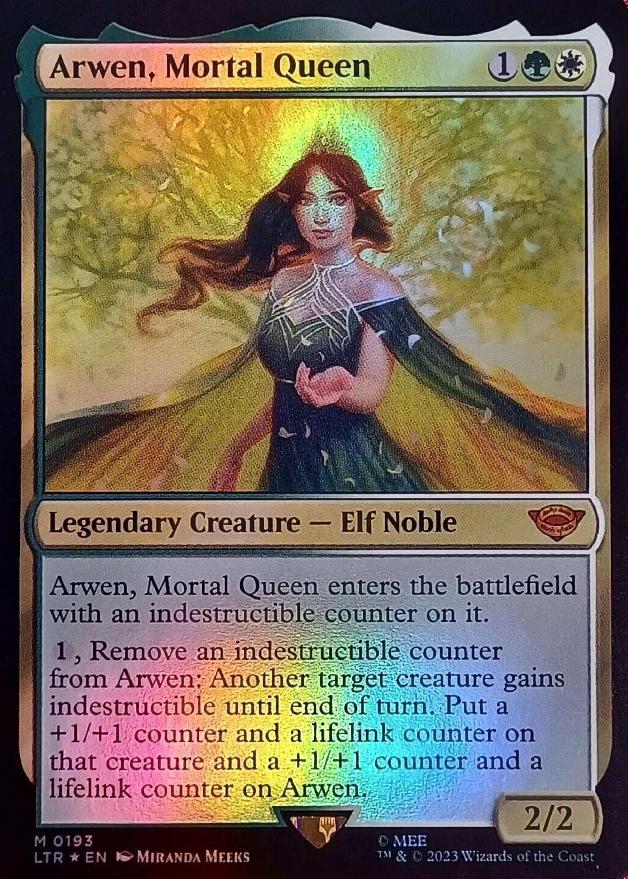 thumbnail interactive-video image 1 of CCG Lord Of The Rings Promo Card: Arwen P28 – Near Mint Condition! 1 of 4