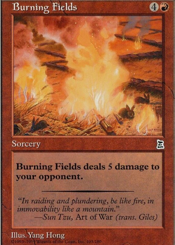Burning Fields 1999 Portal Three Kingdoms #103 Base RAW TCG (LIGHTLY PLAYED)