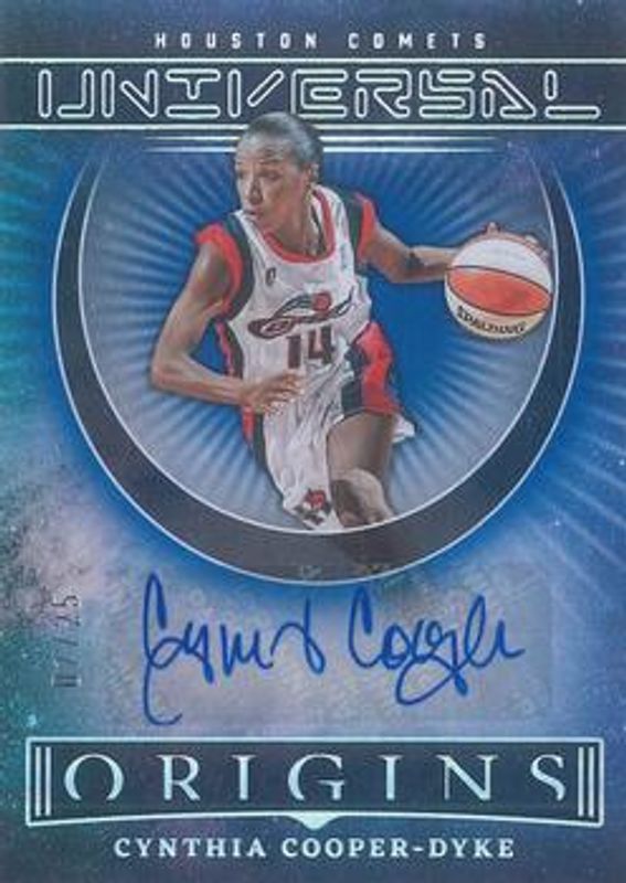 Cynthia Cooper-Dyke 2023 Origins WNBA #UA-CCD Universal Autographs - Blue /25 RAW