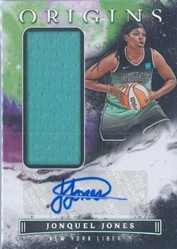 Jonquel Jones 2023 Origins WNBA #JA-JQJ Jersey Autographs RAW