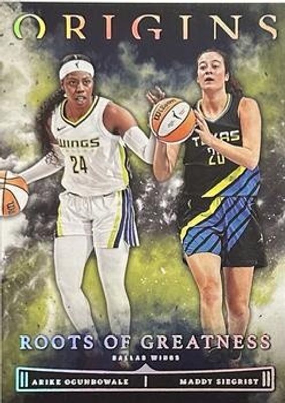 Arike Ogunbowale / Maddy Siegrist 2023 Origins WNBA #2 Roots of Greatness RAW