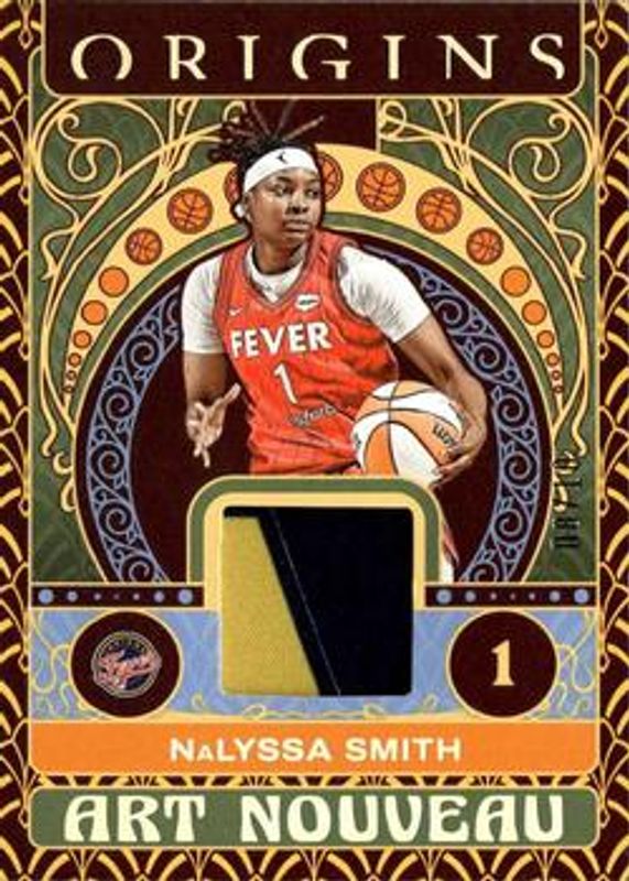 NaLyssa Smith 2023 Origins WNBA #AN-NLS Art Nouveau Memorabilia - Gold /10 RAW