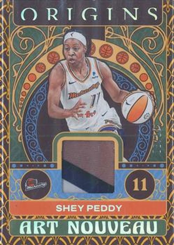 Shey Peddy 2023 Origins WNBA #AN-SPD Art Nouveau Memorabilia - Gold /10 RAW