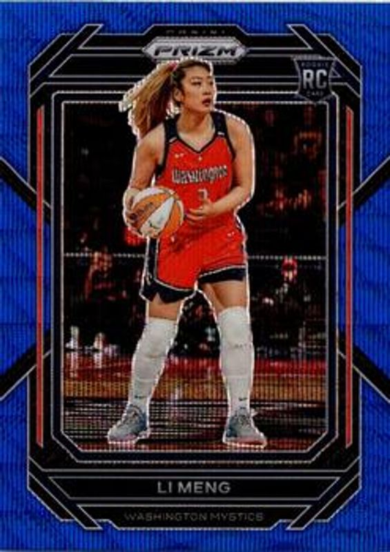 Li Meng 2023 Prizm WNBA #132 Blue Wave Rookie RAW