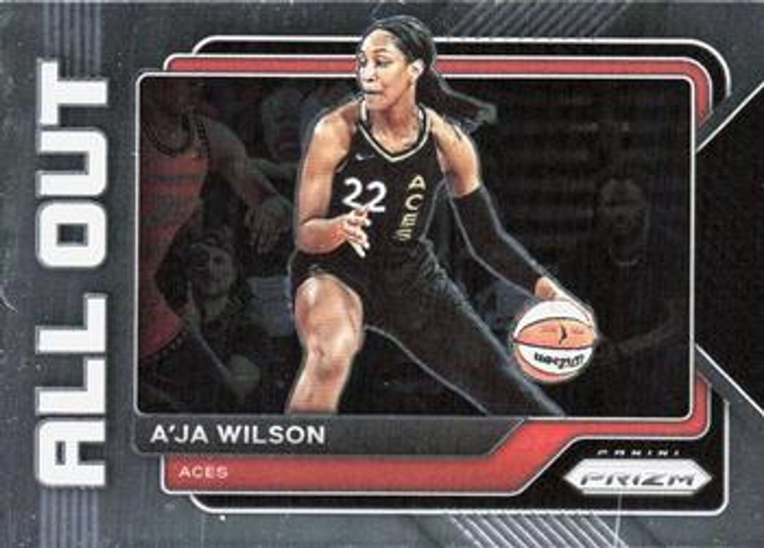 A'ja Wilson 2023 Prizm WNBA #1 All Out RAW
