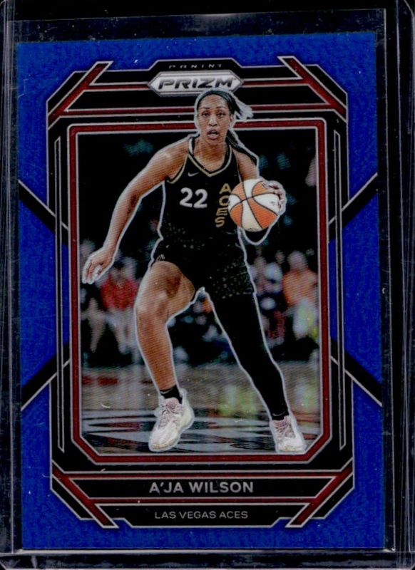 A'ja Wilson 2023 Prizm WNBA #25 Blue /175 RAW