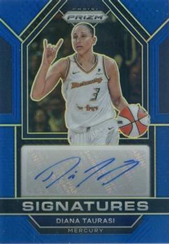 Diana Taurasi 2023 Prizm WNBA #SG-DTR Signatures - Blue /49 RAW