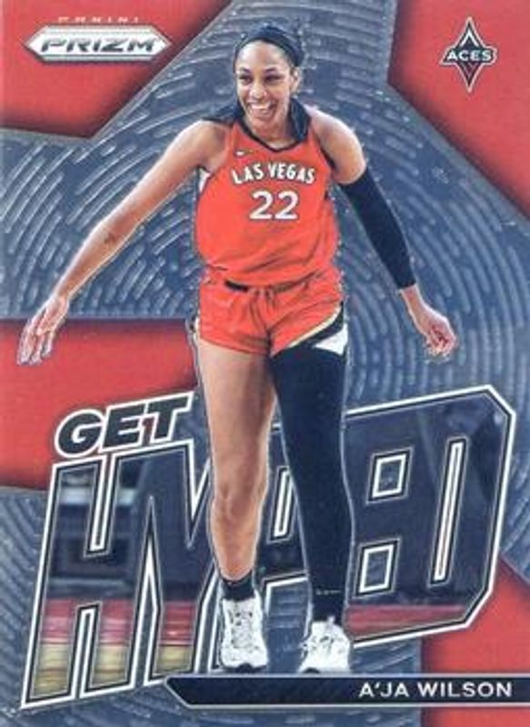 A'ja Wilson 2023 Prizm WNBA #7 Get Hyped RAW