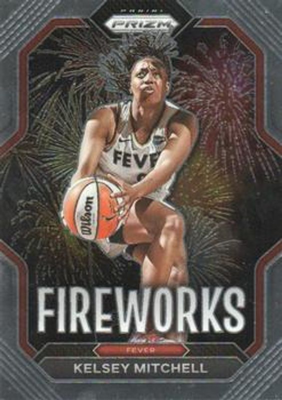 Kelsey Mitchell 2023 Prizm WNBA #1 Fireworks RAW