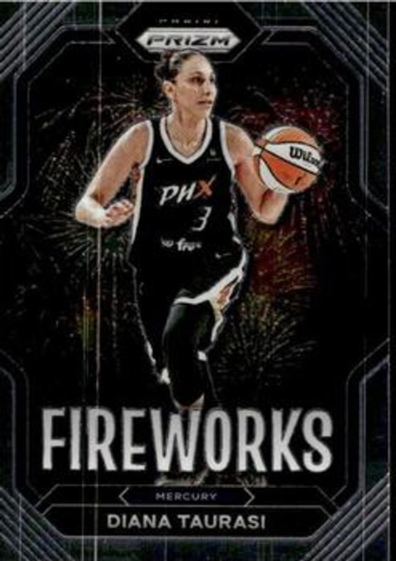Diana Taurasi 2023 Prizm WNBA #8 Fireworks RAW