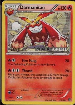 2011 Black & White #025/114 Promo (Prerelease - STAFF)
