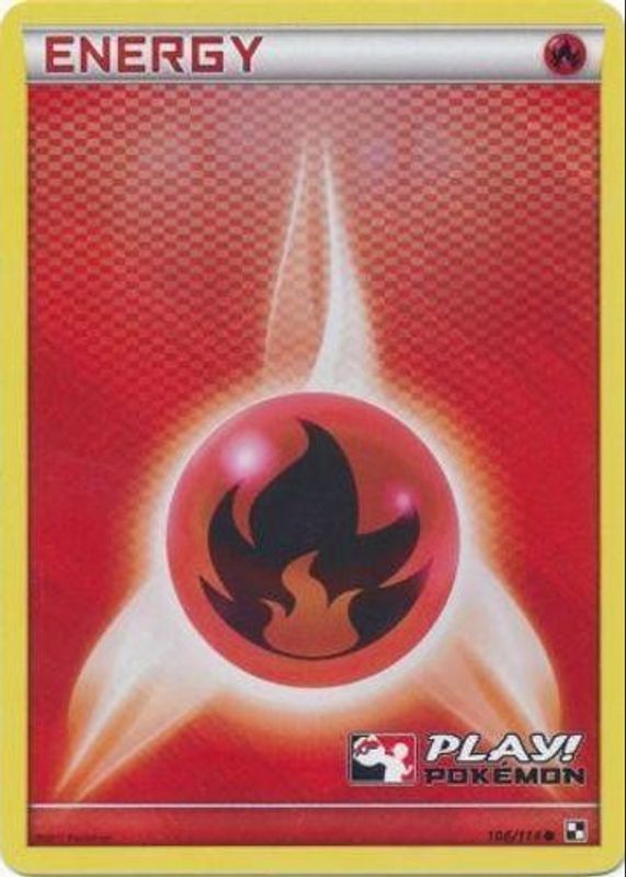 Fire Energy 2011 Black & White #106/114 Promo (League Play) RAW TCG (LIGHTLY PLAYED)