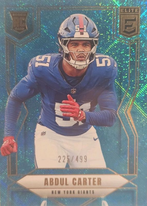 Abdul Carter 2025 Elite #111 Team Matrix /499 Rookie RAW