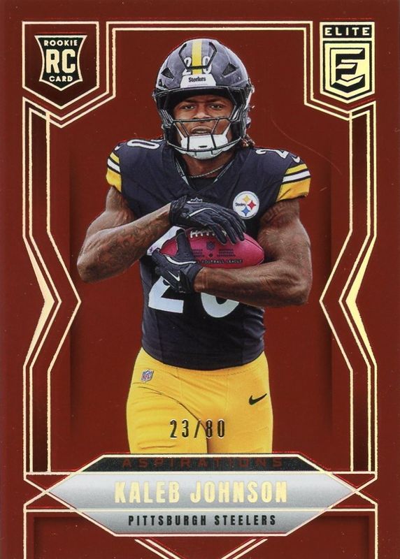 Kaleb Johnson 2025 Elite #127 Aspirations (/80) Rookie RAW