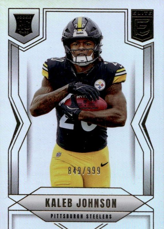 Kaleb Johnson 2025 Elite #127 Base Rookie /999 RAW