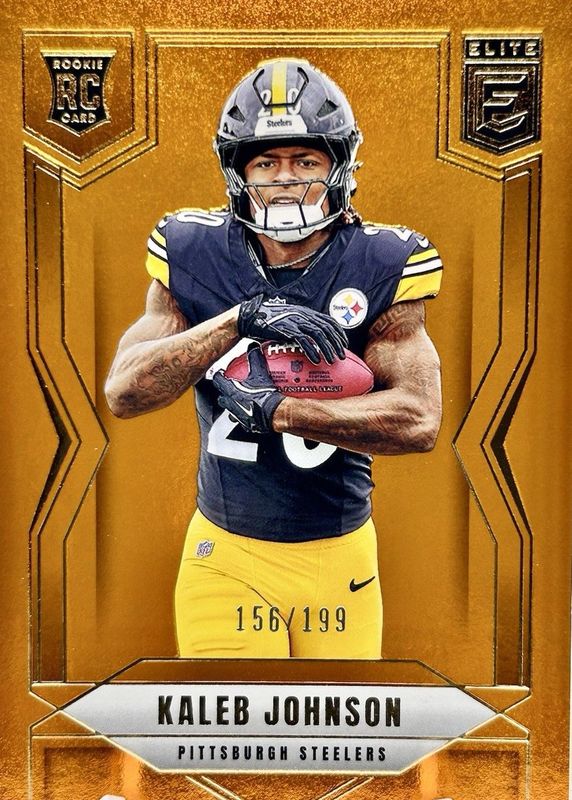 Kaleb Johnson 2025 Elite #127 Orange /199 Rookie RAW
