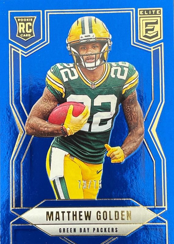 Matthew Golden 2025 Elite #144 Blue /75 Rookie RAW