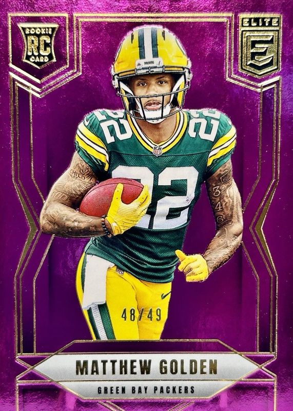 Matthew Golden 2025 Elite #144 Purple /49 Rookie RAW