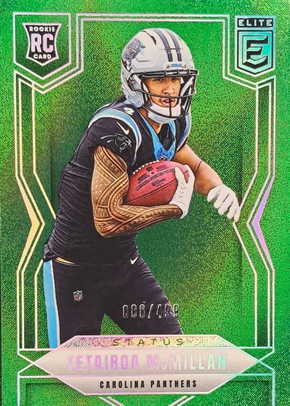 Tetairoa McMillan 2025 Elite #128 Team Matrix /499 Rookie RAW