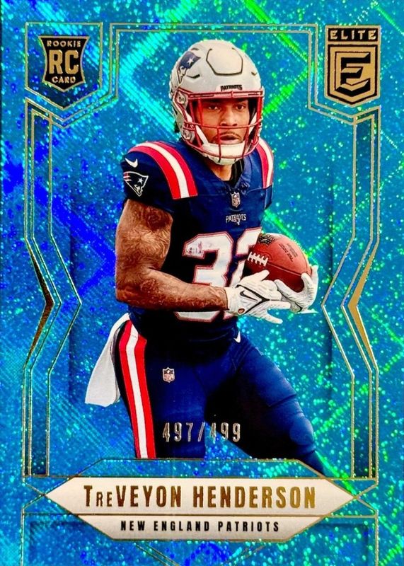 TreVeyon Henderson 2025 Elite #152 Team Matrix /499 Rookie RAW
