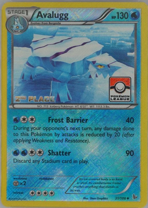 2014 XY: Flashfire #031/106 Promo (League Play - 2nd Place)