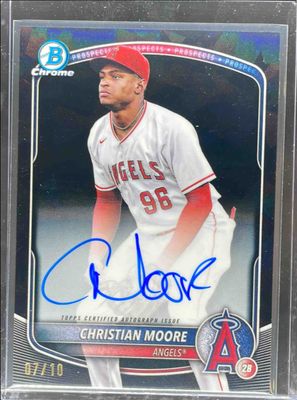 2025 Bowman Sapphire Edition #CPS-CMO Chrome Prospect Autographs - Black Refractor /10